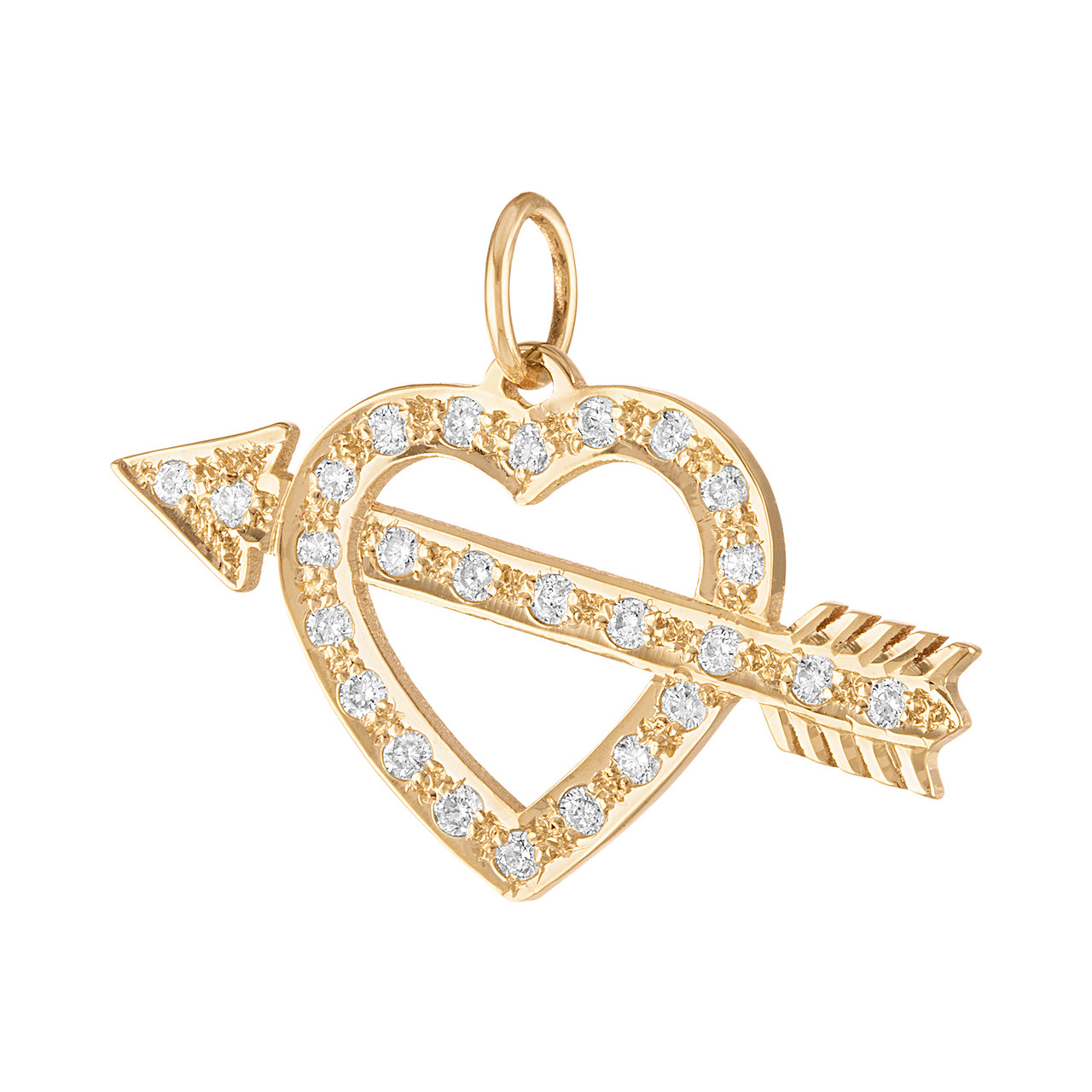 Diamond Lovestruck Heart 14K Gold Charm