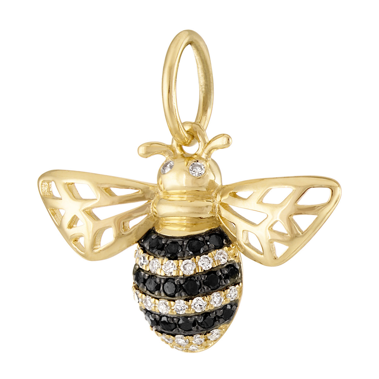 Gold Bee Charms, 19x22mm - 5 Pieces