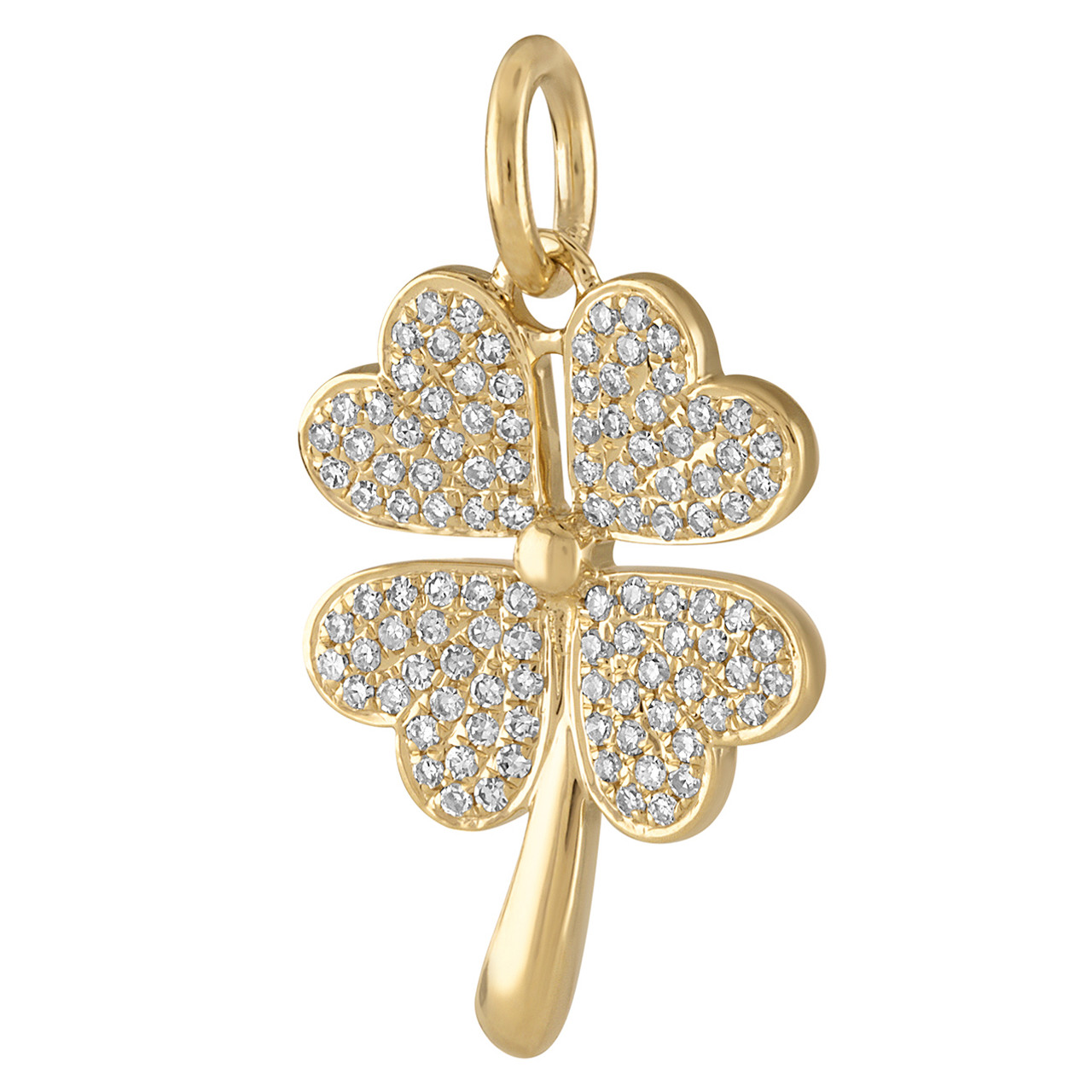 Saks Fifth Avenue 14K Yellow Gold & Diamond Four-Leaf Clover