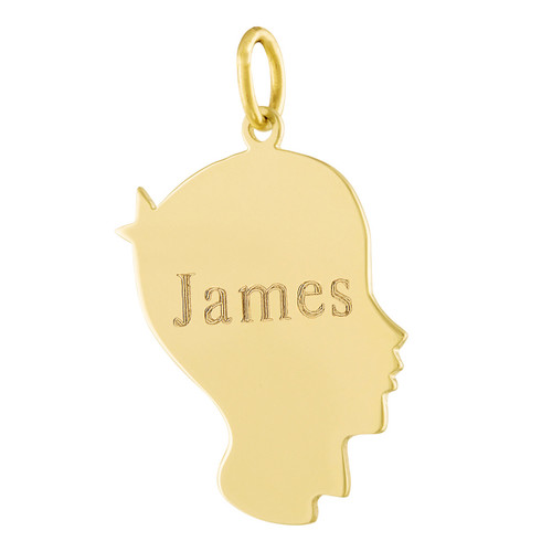 Medium Disc 14K Gold Charm | Engravable Charms | Personalized Charms