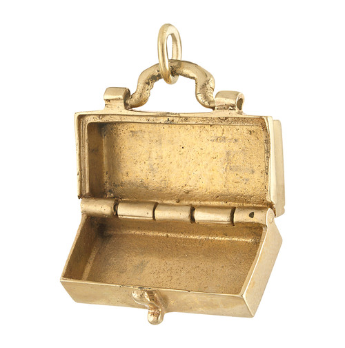 Vintage Enamel Doctor's Bag 14k Gold Charm