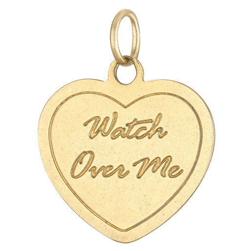 Vintage Cherub "Watch Over Me" 14K Gold Charm Vintage Cherub "Watch Over Me" 14K Gold Charm