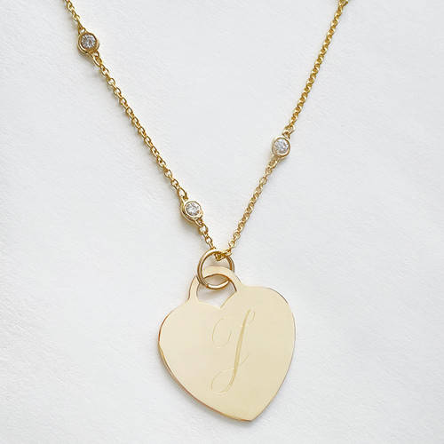 Jumbo Heart Lock Pendant Necklace