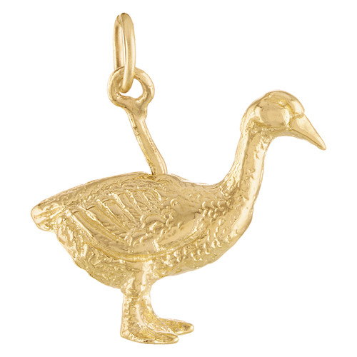 Goose with Golden Egg 14K Gold Charm