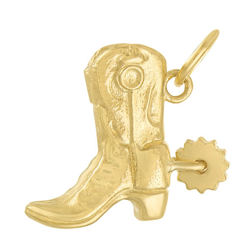 Cowboy Boot 14K Gold Charm