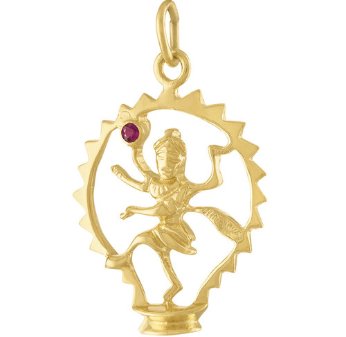 Dancing Shiva 14K Gold Charm