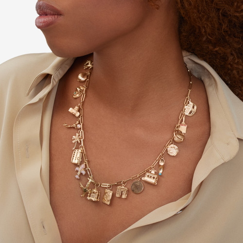 ◆STONEHENgE◆ 14K Gold Necklace SA25A25T Stonehenge 14K Gold Charm | British Charms | Travel & Sites