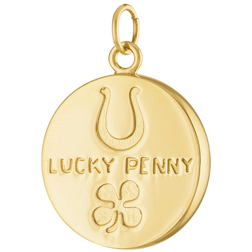 Lucky Penny 14K Gold Charm