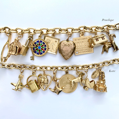 Penelope 14K Gold Charm Bracelet | Gold Charm Bracelet | Charm Bracelet ...