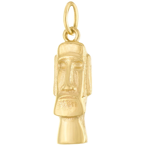 Easter Island Moai Statue 14K Gold Charm