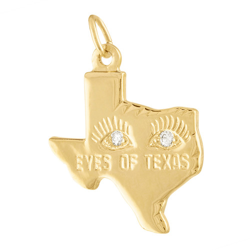 Diamond Eyes of Texas 14k Gold Charm