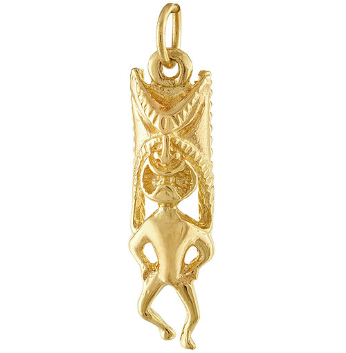 Hawaiian Tiki God 14K Gold Charm