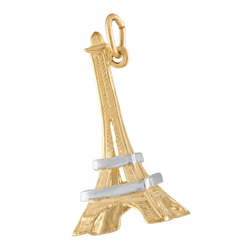 Eiffel Tower Two-Tone 14K Gold Charm