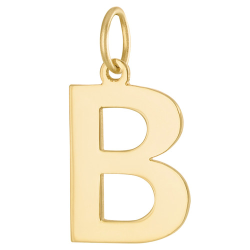 Custom Block Initial Collection 14K Gold Charm