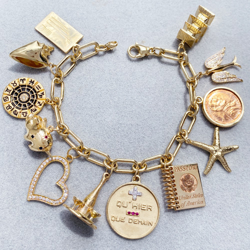 Maren 14k Gold Charm Bracelet