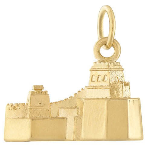 Great Wall of China 14k Gold Charm