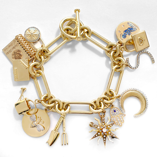 Modern shop charm bracelet