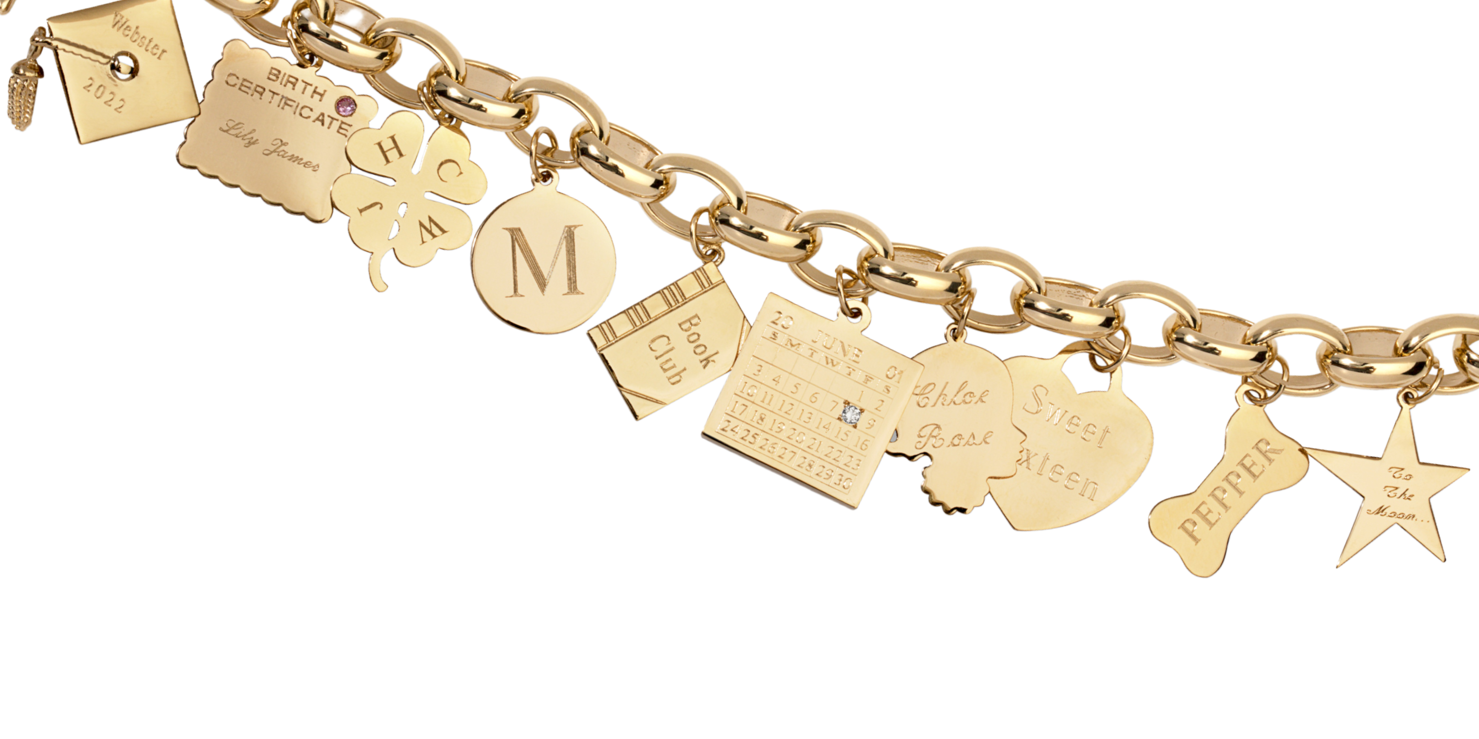 Beautiful gold charms from Charmco