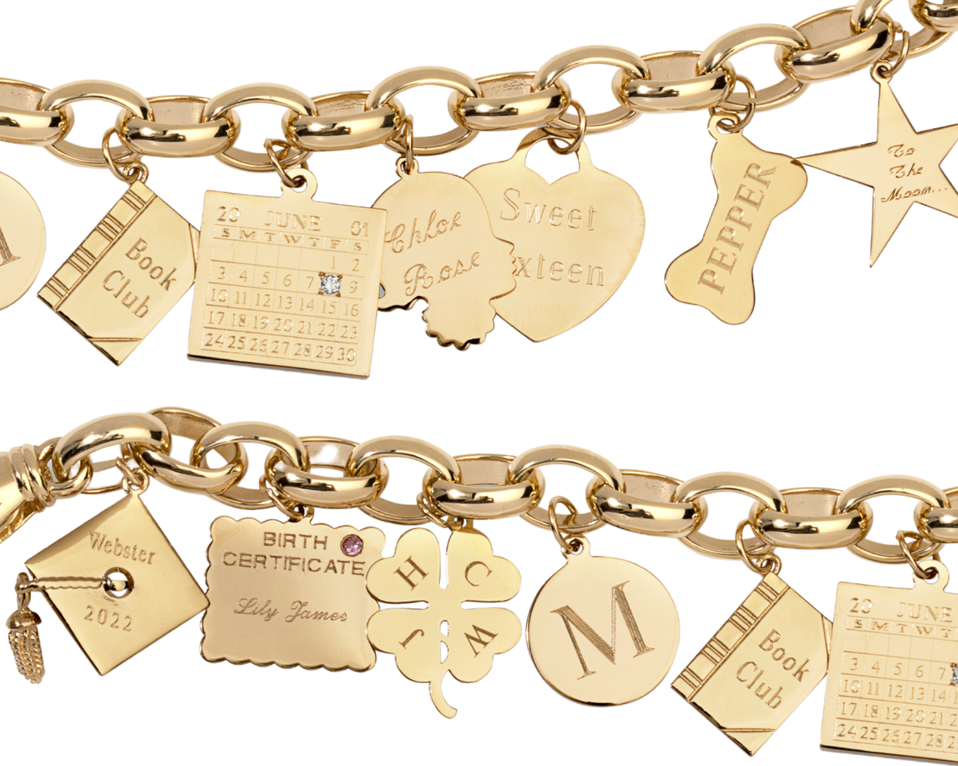 Beautiful gold charms from Charmco