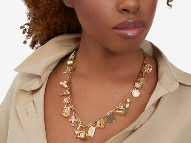 Travel charm necklace clearance
