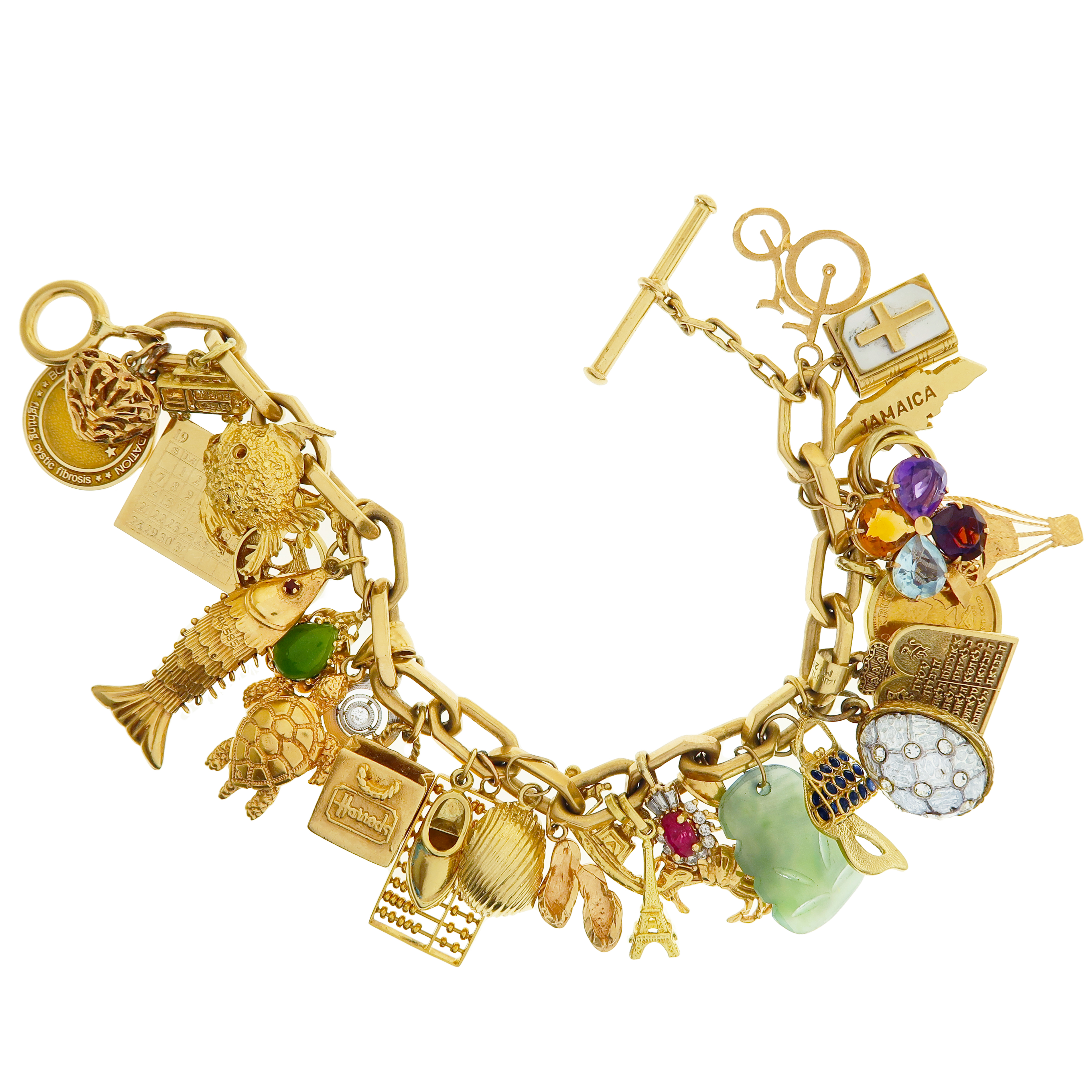 Chanel Vintage Lucky Charm Bracelet - Brass Charm, Bracelets