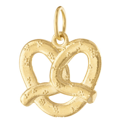 Street Pretzel 14K Gold Charm | NYC Charms | Wine & Dine Charms