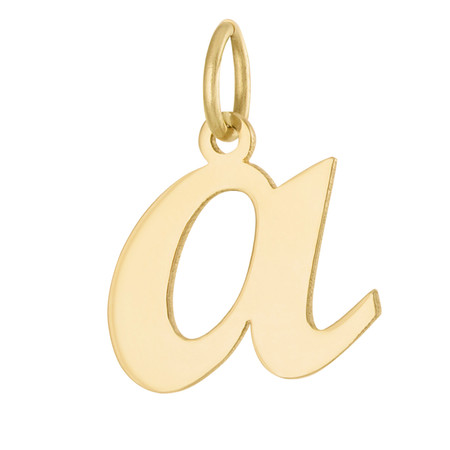 Script Letter 14K Gold Charm | Custom Charms | Letter & Number