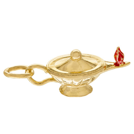 Lucky Genie Lamp British Vintage Gold Charm - Annina Vogel