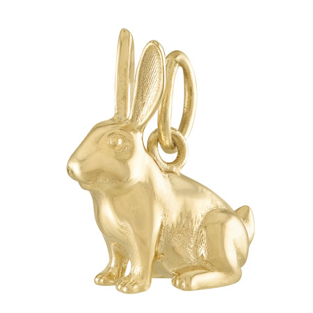 送料税込【AMY O】Rabbit Charm Pendant 14K☆チャーム♪国内発 Bunny Rabbit 14K Gold Charm | Pet & Animal Charms