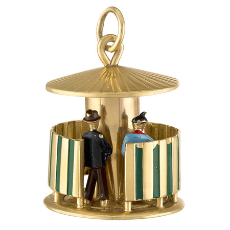 Palace of Versailles Charm in 18k Gold & Enamel