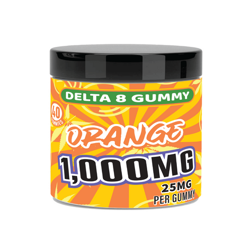 1,000mg Delta 8 Gummy 40ct | ORANGE