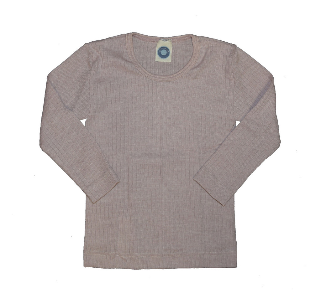 Organic Wool/ Silk/ Cotton Long Sleeved Shirt for Kids
Color: Pink