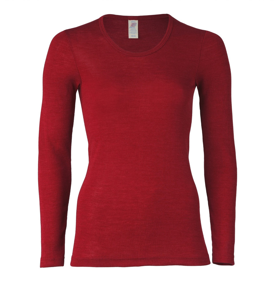 Engel Organic Wool/Silk Women's Long Sleeved Shirt 
Color: malve