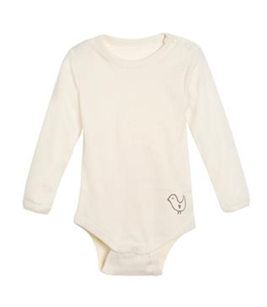 Living Crafts Organic Wool/Silk Long Sleeved Bodysuit with Snaps ...