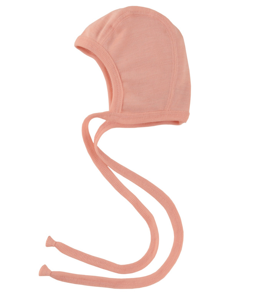 Organic Wool/ Silk Baby Bonnet 
Color: 50E Lachs