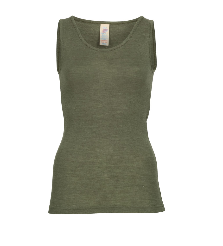 Wool/ Silk Tank Top for Women
Color: Olive