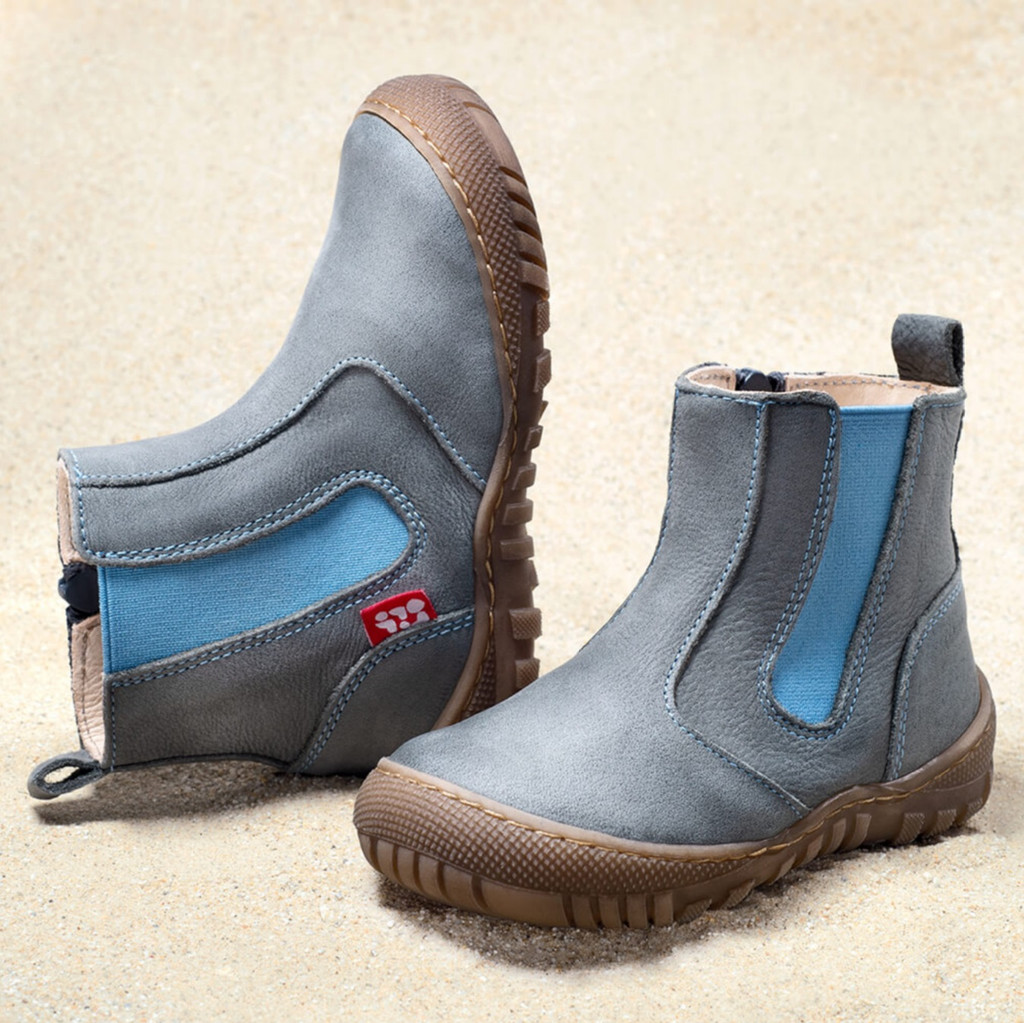 Natural Leather Children's Boots
Color:  Granit / Blue