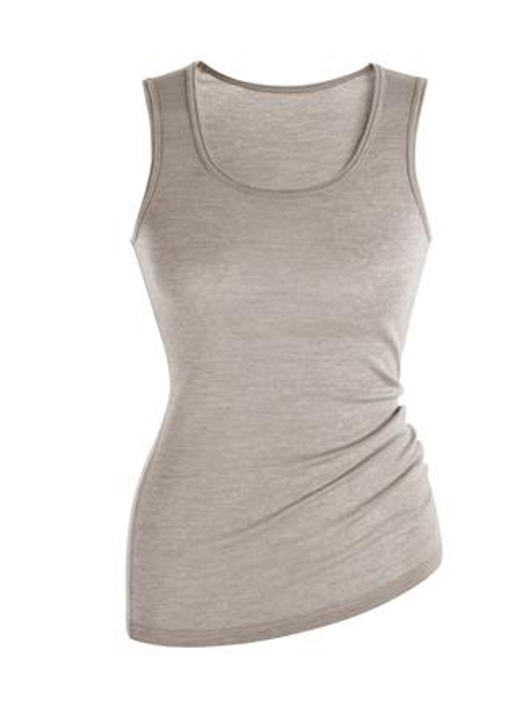 Women's Sleeveless Shirt
Color: Sand Melange