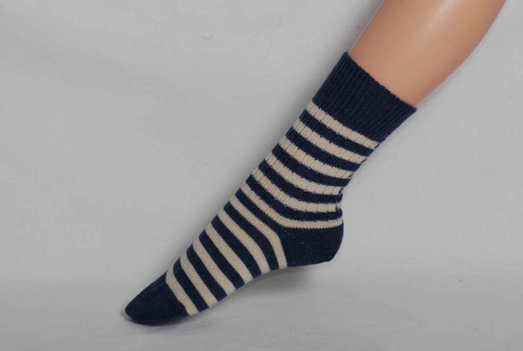 Organic Merino Wool Socks
Color: 80 Denim/ Natural