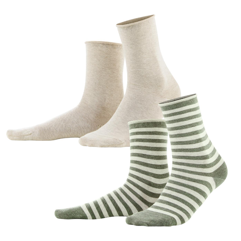  Organic Cotton Women Socks
Color: 606 Olive Sand