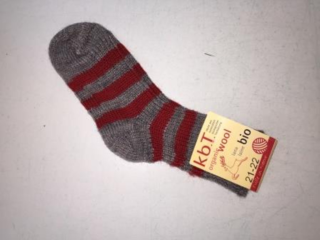 Organic Wool Socks
Color: 139 Grey/Poppy