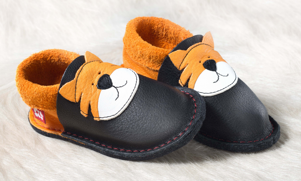 Handmade Natural Leather Indoor Slippers | "Tiger Kinga"