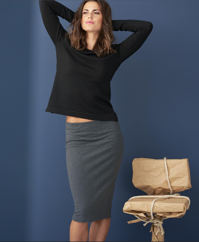Organic Cotton Dress Skirt
Color: graphite melange