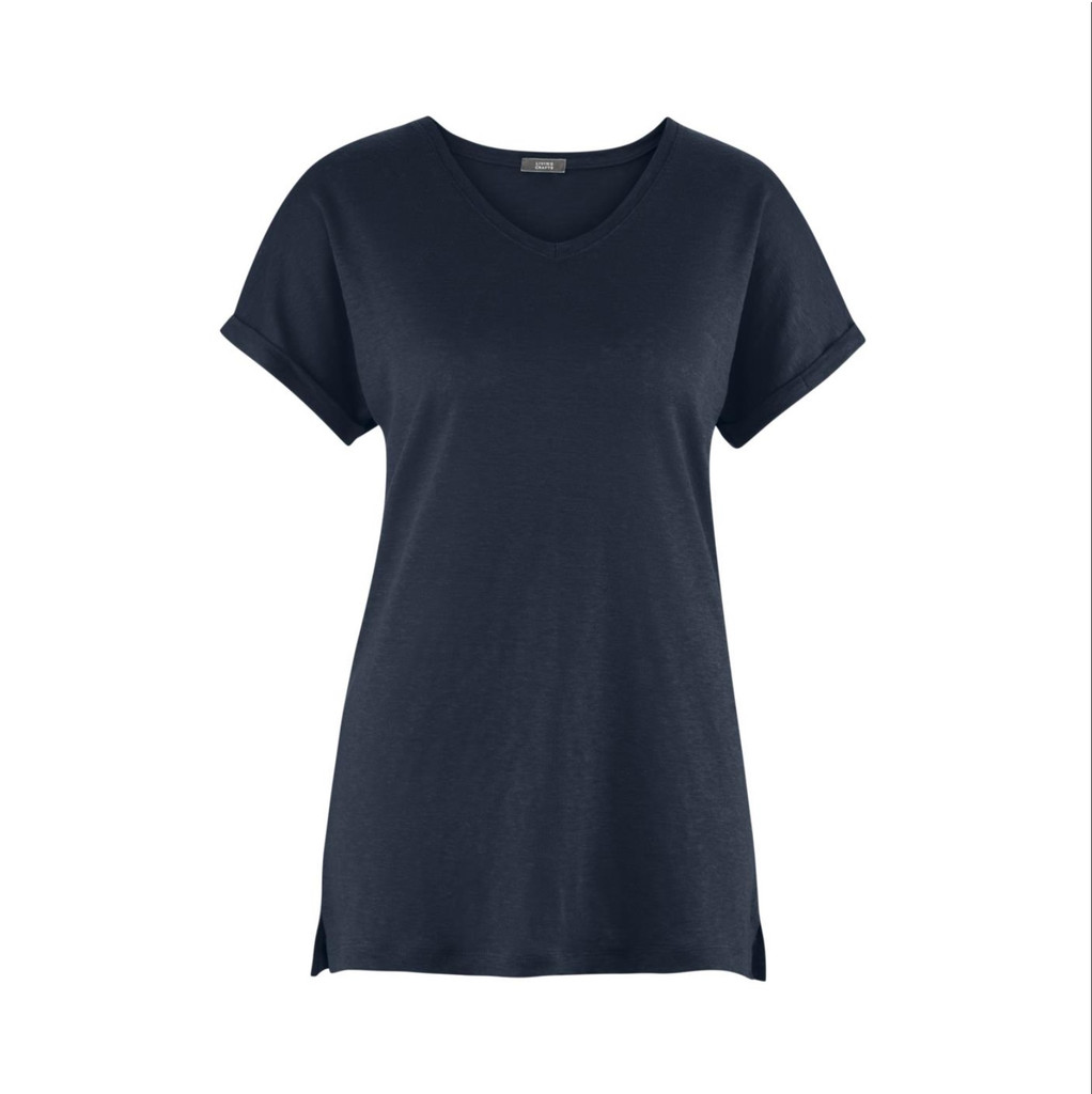 Women's Organic Linen Shirt
Color: 566 ink blue