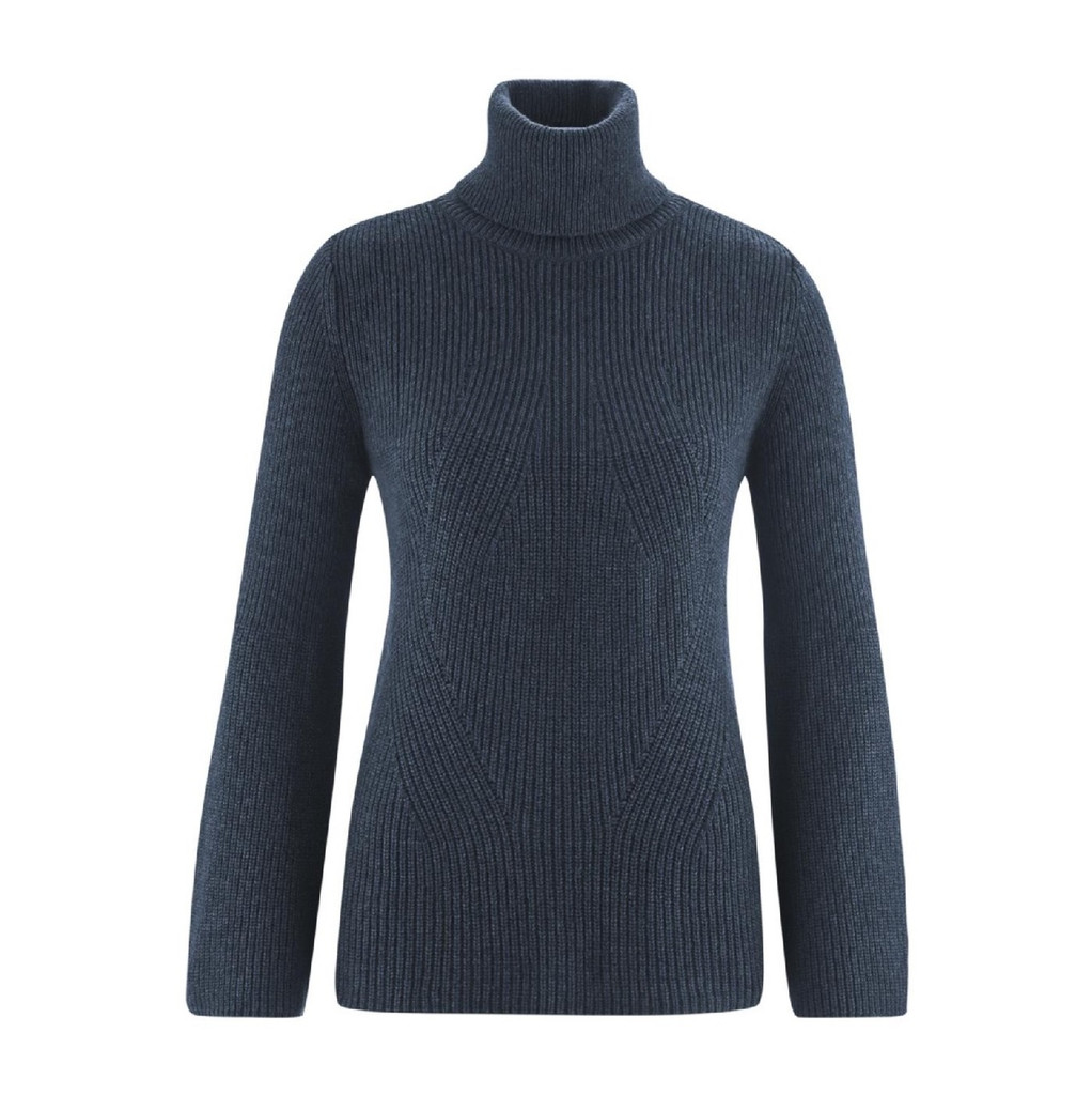 Womens Organic Wool Cotton Sweater
Color: ink blue melange