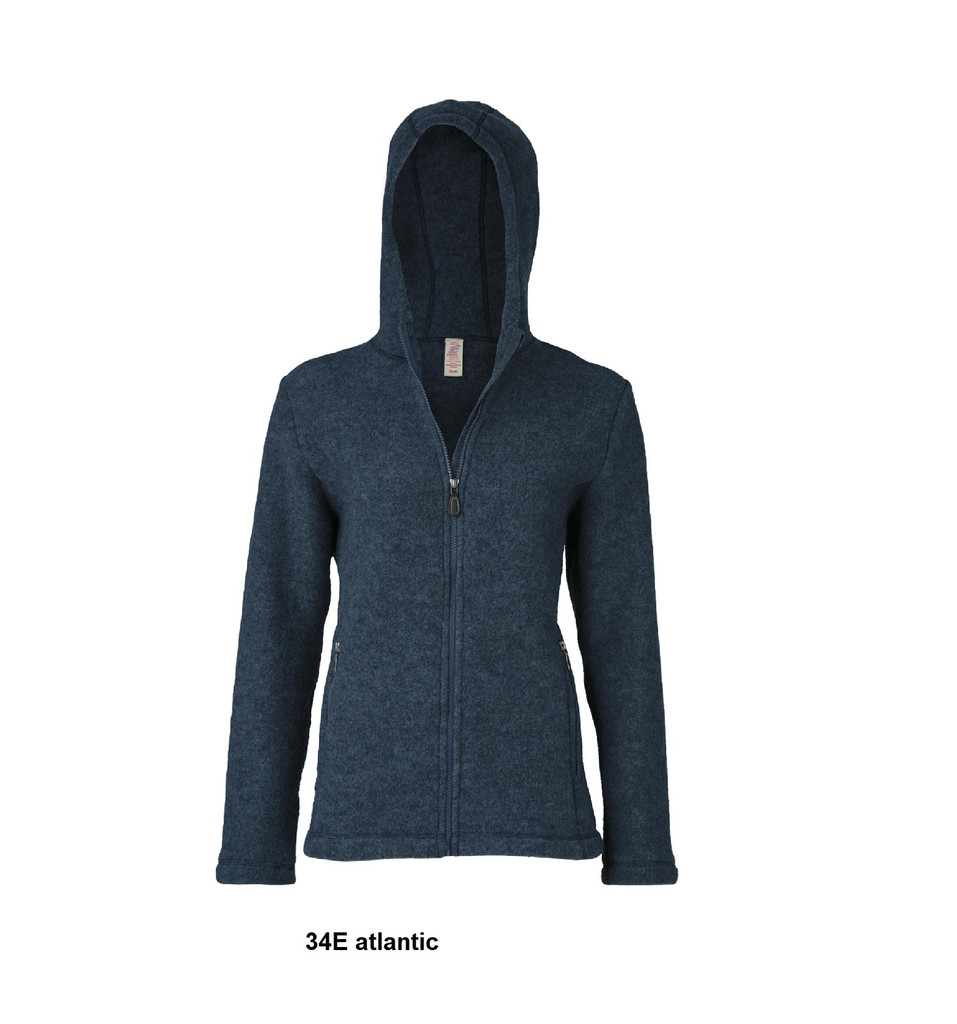Organic Thick Wool Fleece Hooded Women's Jacket
Color: 34E atlantic