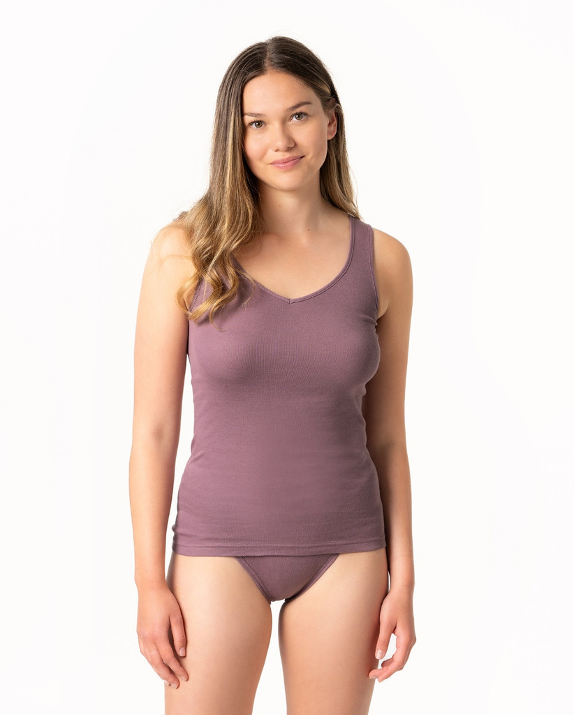 Women's Organic Cotton V-neck Sleeveless shirt