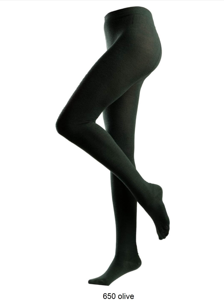 Women's Organic Wool Cotton Tights
Color: 650 olive