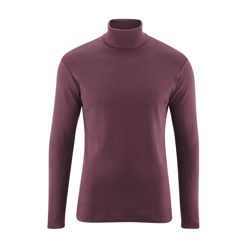 Men's Turtleneck shirt - Organic Cotton
Color: 62 bordeaux
