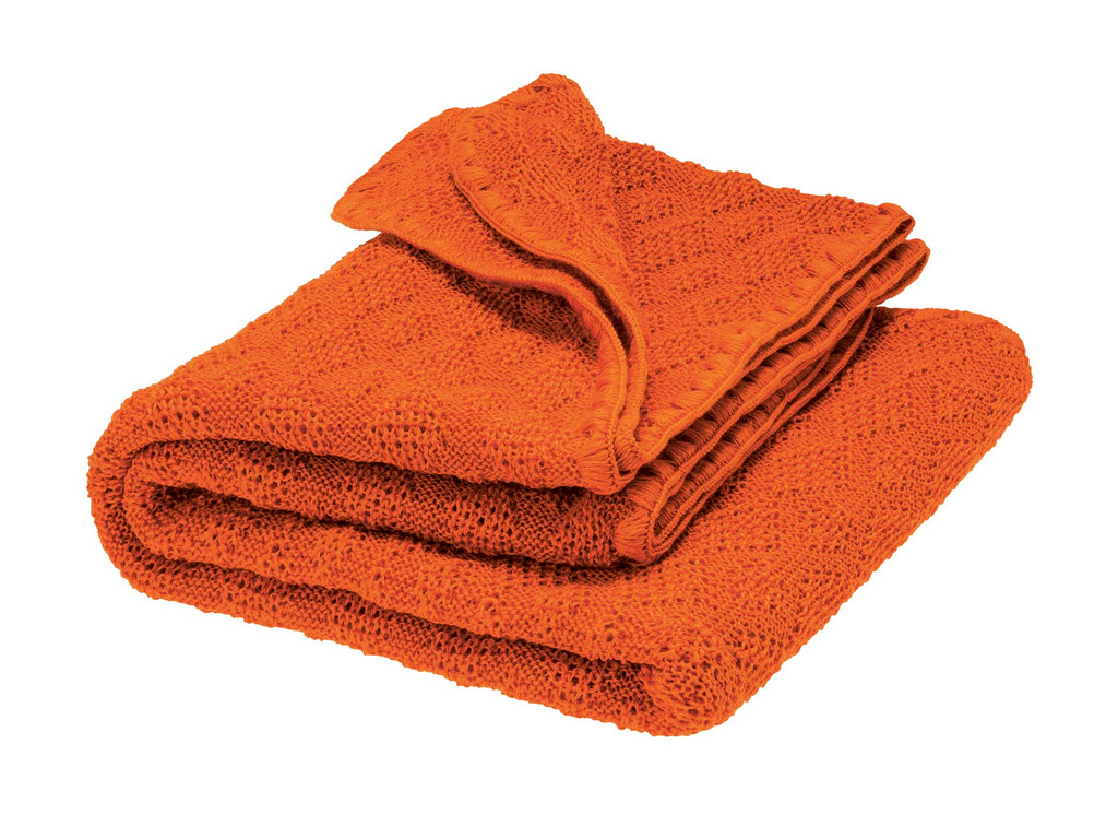 Organic Wool Knitted Blanket
Color: 771 Orange